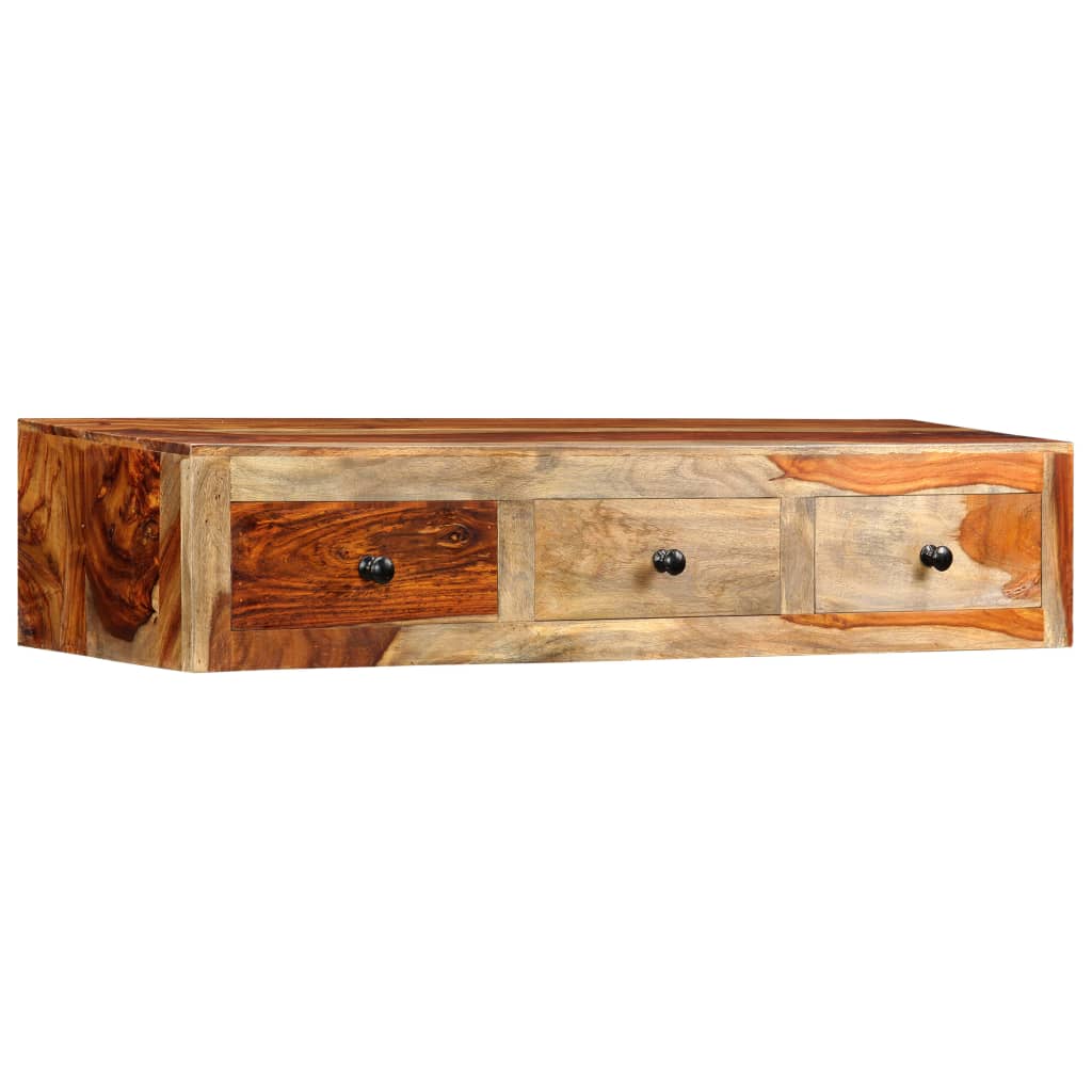 vidaXL Table console murale 100x25x20 cm Bois massif