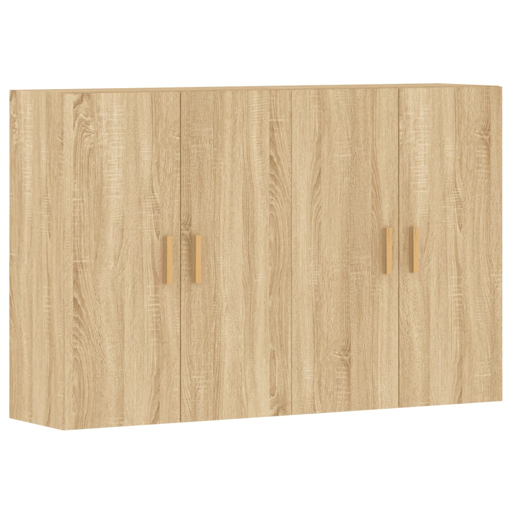 vidaXL Armoires murales 2 pcs chêne sonoma bois d'ingénierie