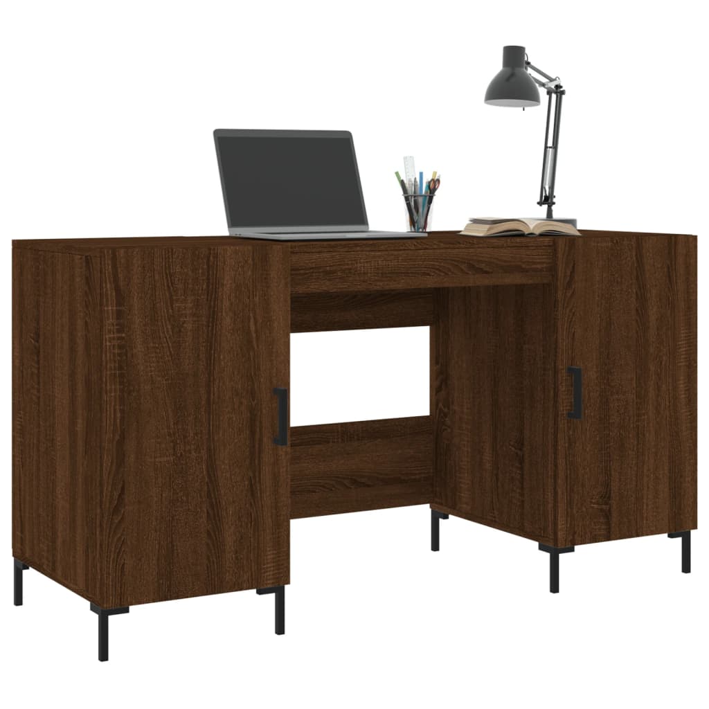 vidaXL Bureau chêne marron 140x50x75 cm bois d'ingénierie