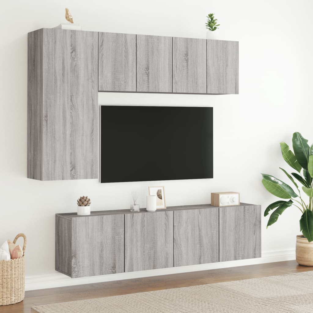 vidaXL Meubles TV muraux 2 pcs sonoma gris 60x30x41 cm