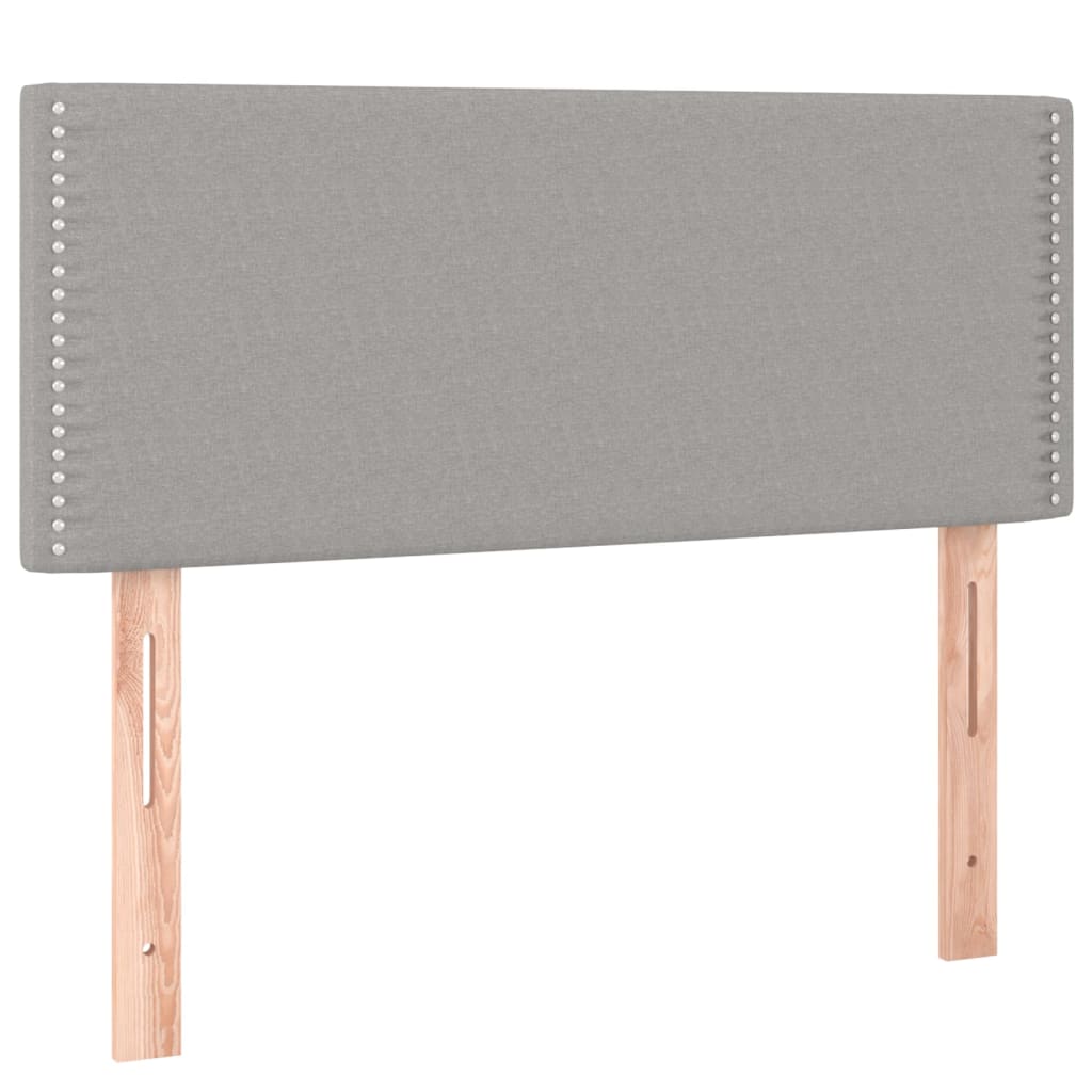 vidaXL Sommier à lattes de lit et matelas Gris clair 90x190 cm Tissu