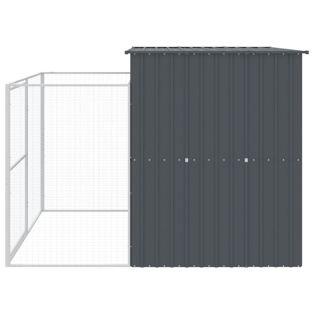 vidaXL Niche pour chien avec cour anthracite 214x253x181 cm