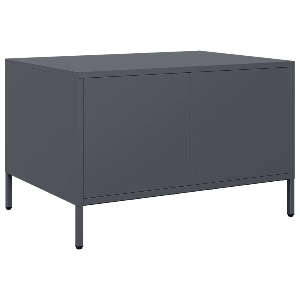 vidaXL Meuble TV anthracite 68x50x43,5 cm acier laminé à froid