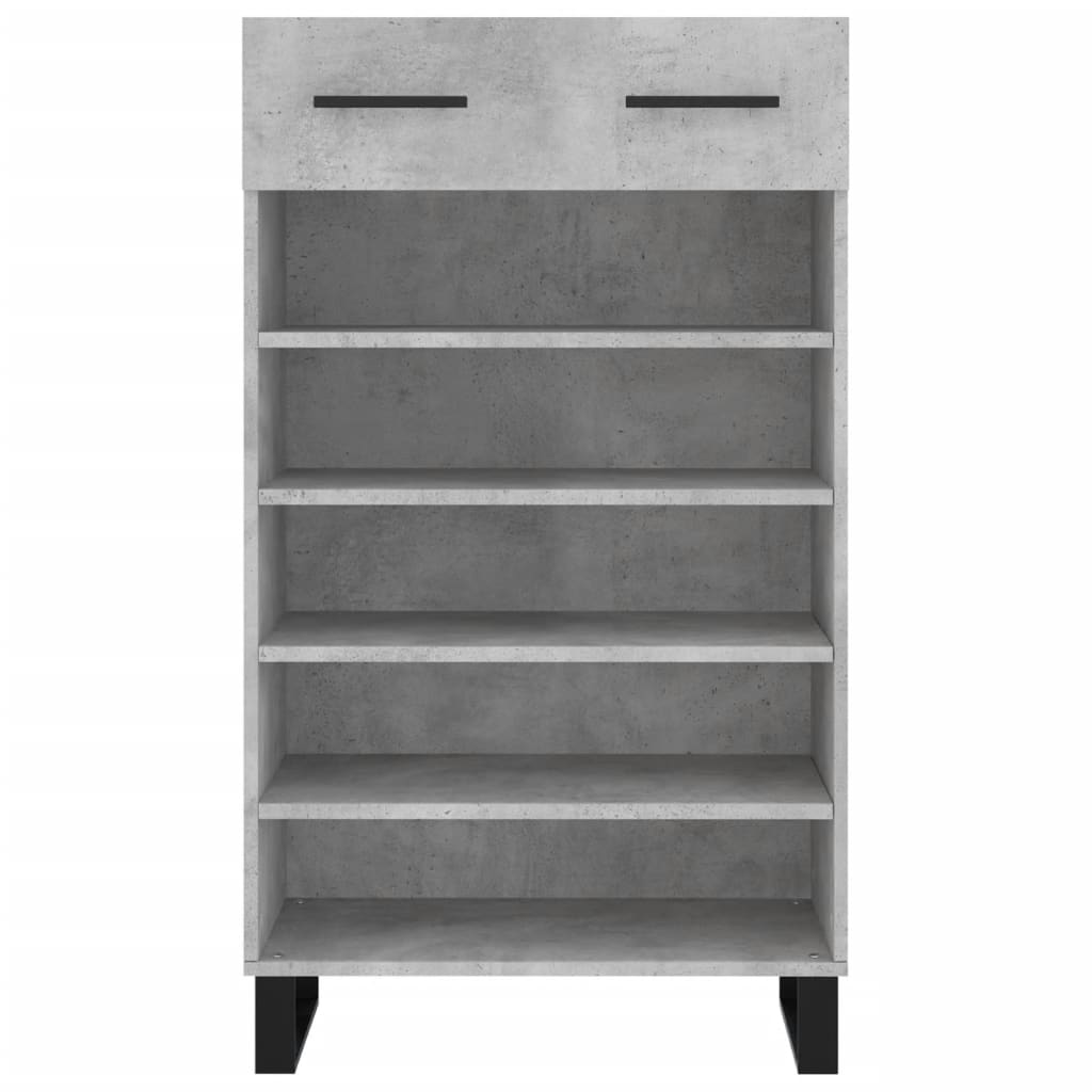 vidaXL Armoire à chaussures gris béton 60x35x105 cm bois d'ingénierie