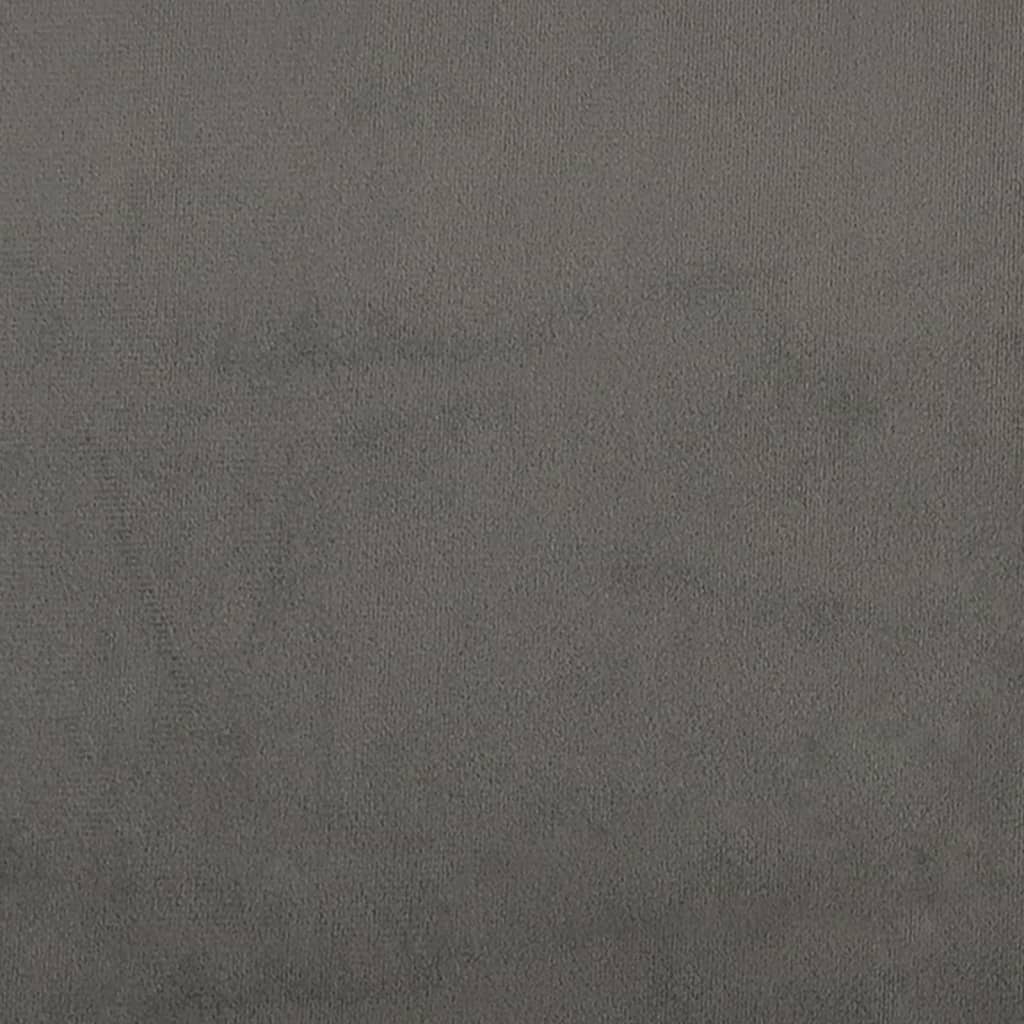 vidaXL Tête de lit Gris foncé 80x5x78/88 cm Velours