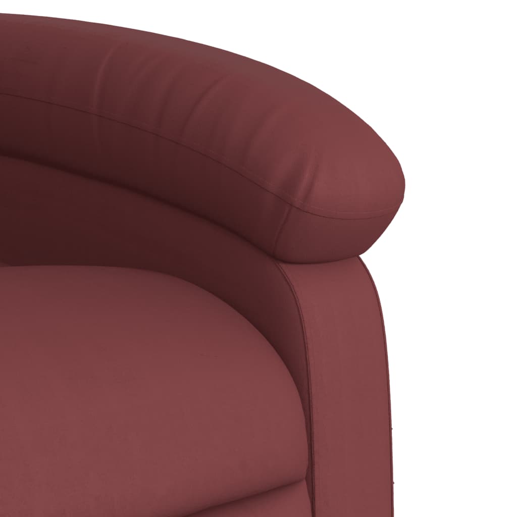 vidaXL Fauteuil inclinable électrique Rouge bordeaux Similicuir