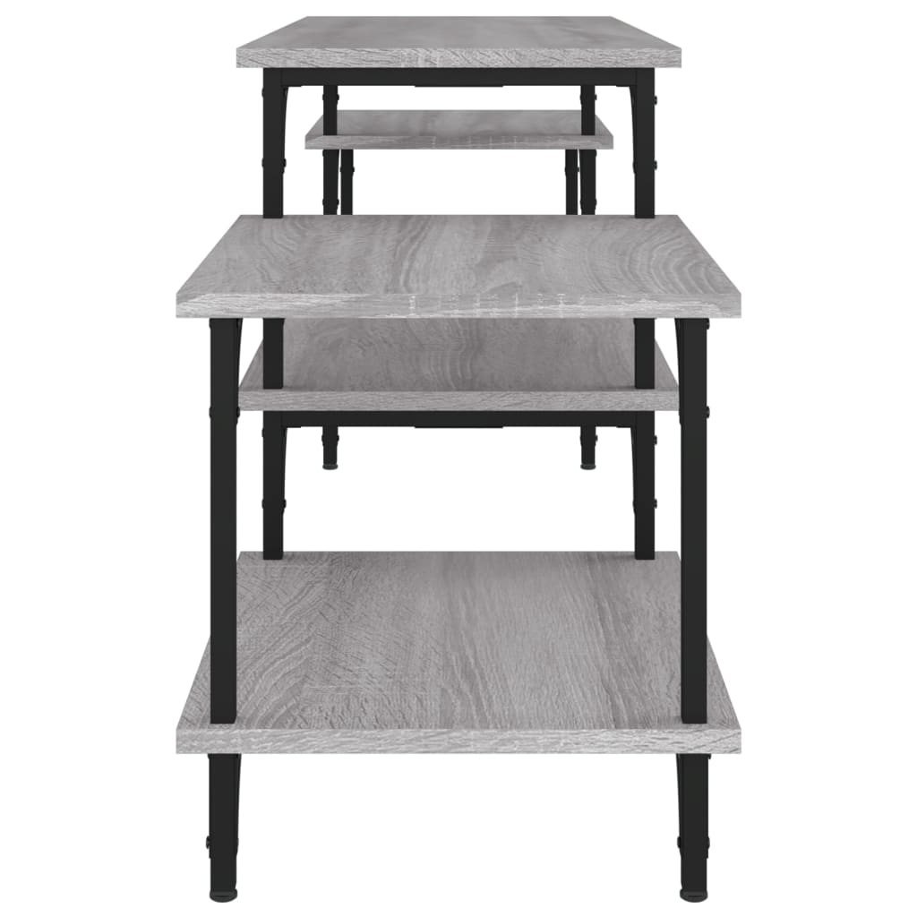 vidaXL Meuble TV Sonoma gris 157x35x52 cm bois d'ingénierie