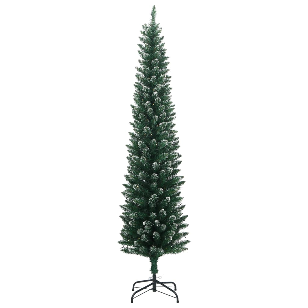 vidaXL Sapin de Noël artificiel mince 150 LED 120 cm