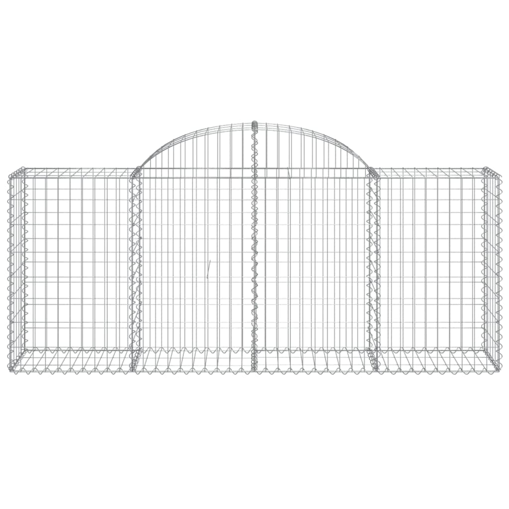 vidaXL Paniers à gabions arqués 40 pcs 200x50x80/100 cm Fer galvanisé