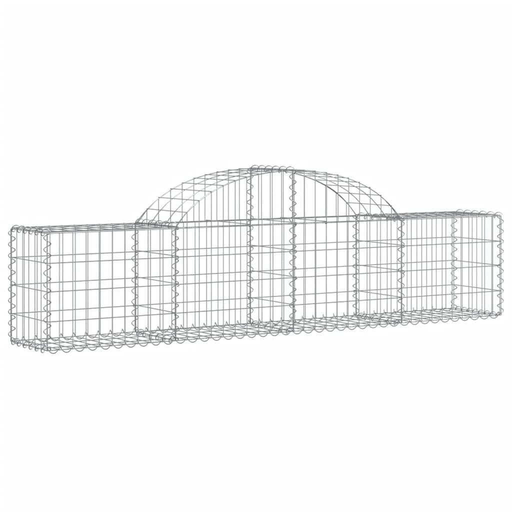 vidaXL Paniers à gabions arqués 20 pcs 200x30x40/60 cm Fer galvanisé