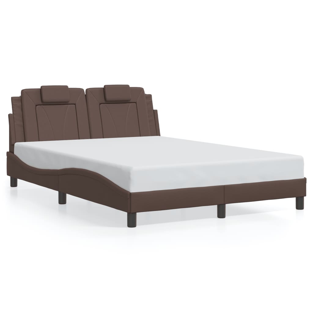 vidaXL Cadre de lit sans matelas marron 140x190 cm similicuir