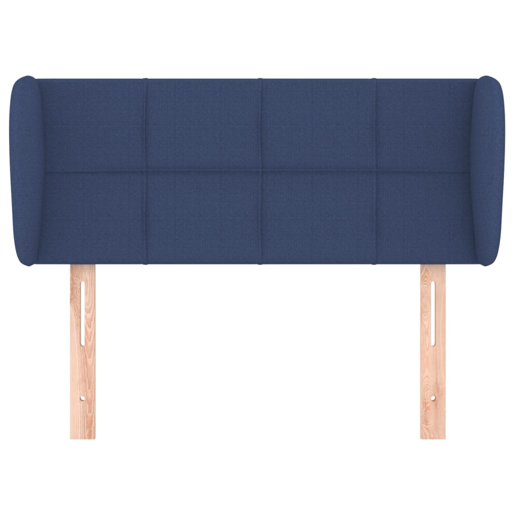 vidaXL Tête de lit avec oreilles Bleu 83x23x78/88 cm Tissu