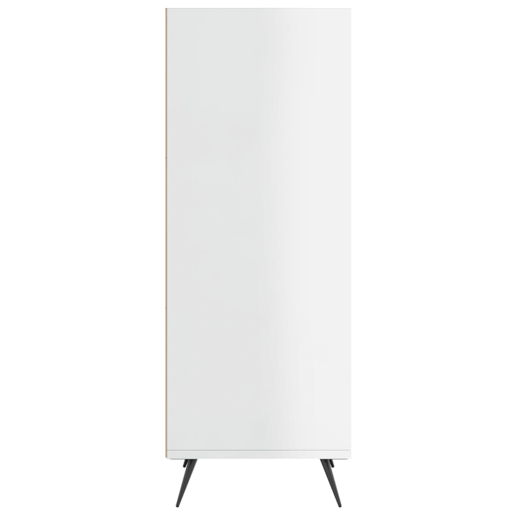 vidaXL Armoire à étagères blanc brillant 34,5x32,5x90 cm