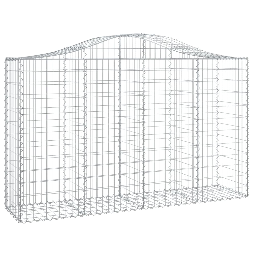 vidaXL Paniers à gabions arqués 40 pcs 200x50x120/140 cm Fer galvanisé