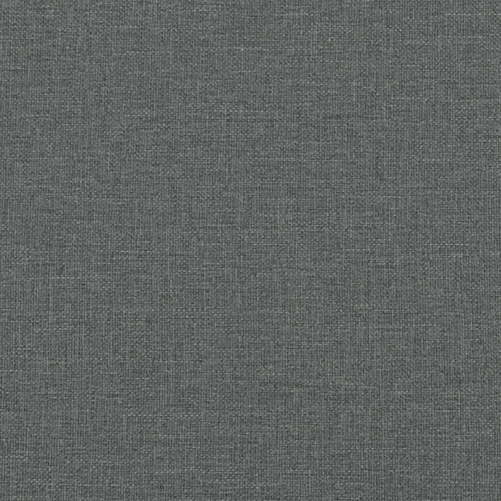 vidaXL Lit de jour avec gigogne et tiroirs gris foncé 90x190 cm tissu