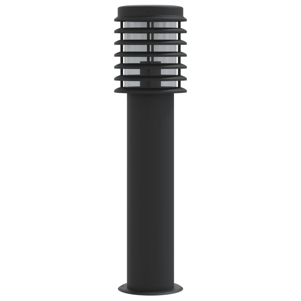 vidaXL Lampadaire d'extérieur noir 60 cm acier inoxydable