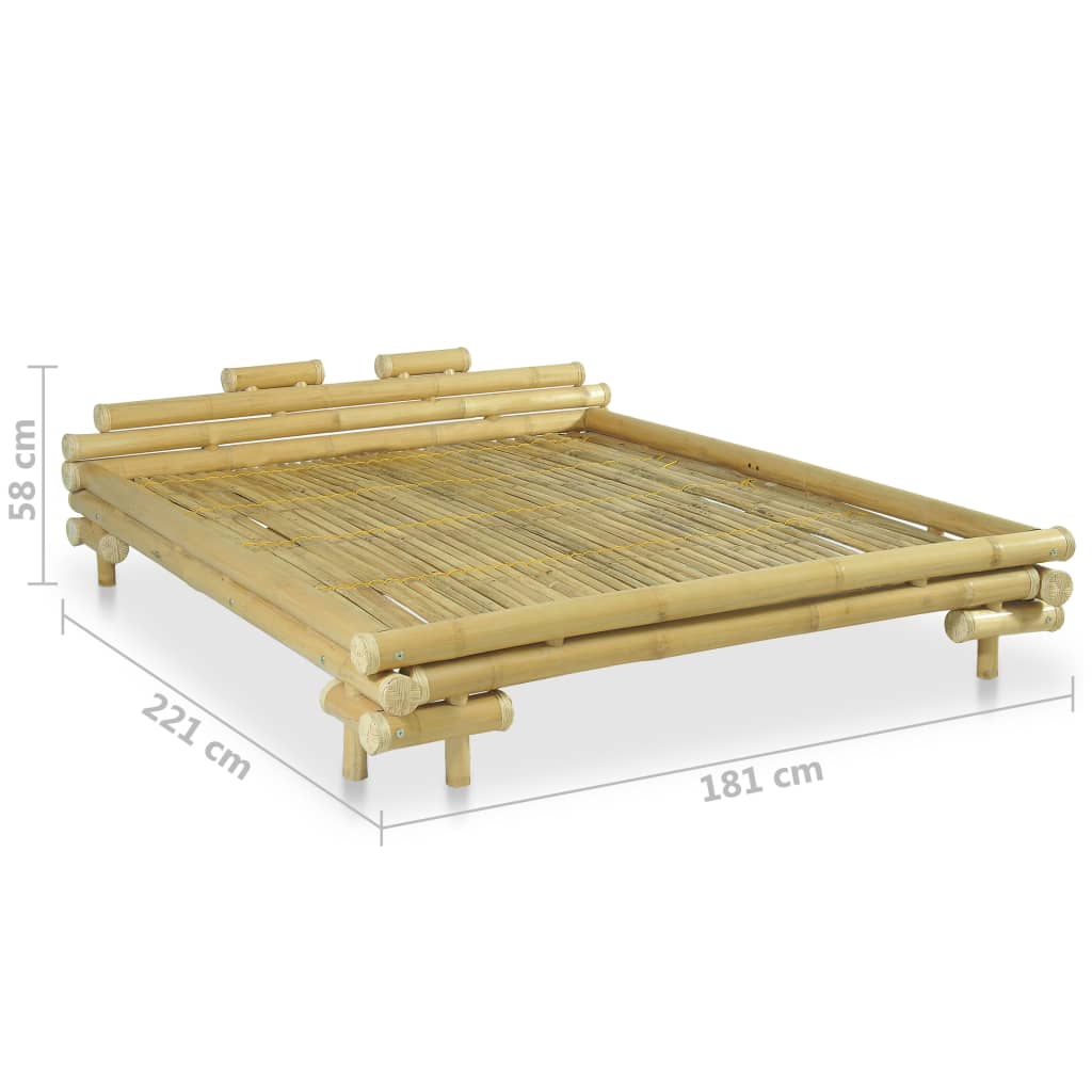 vidaXL Cadre de lit sans matelas bambou 160x200 cm