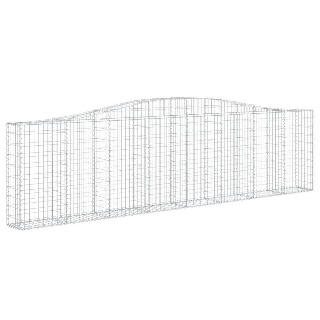 vidaXL Paniers à gabions arqués 6 pcs 400x30x100/120 cm Fer galvanisé