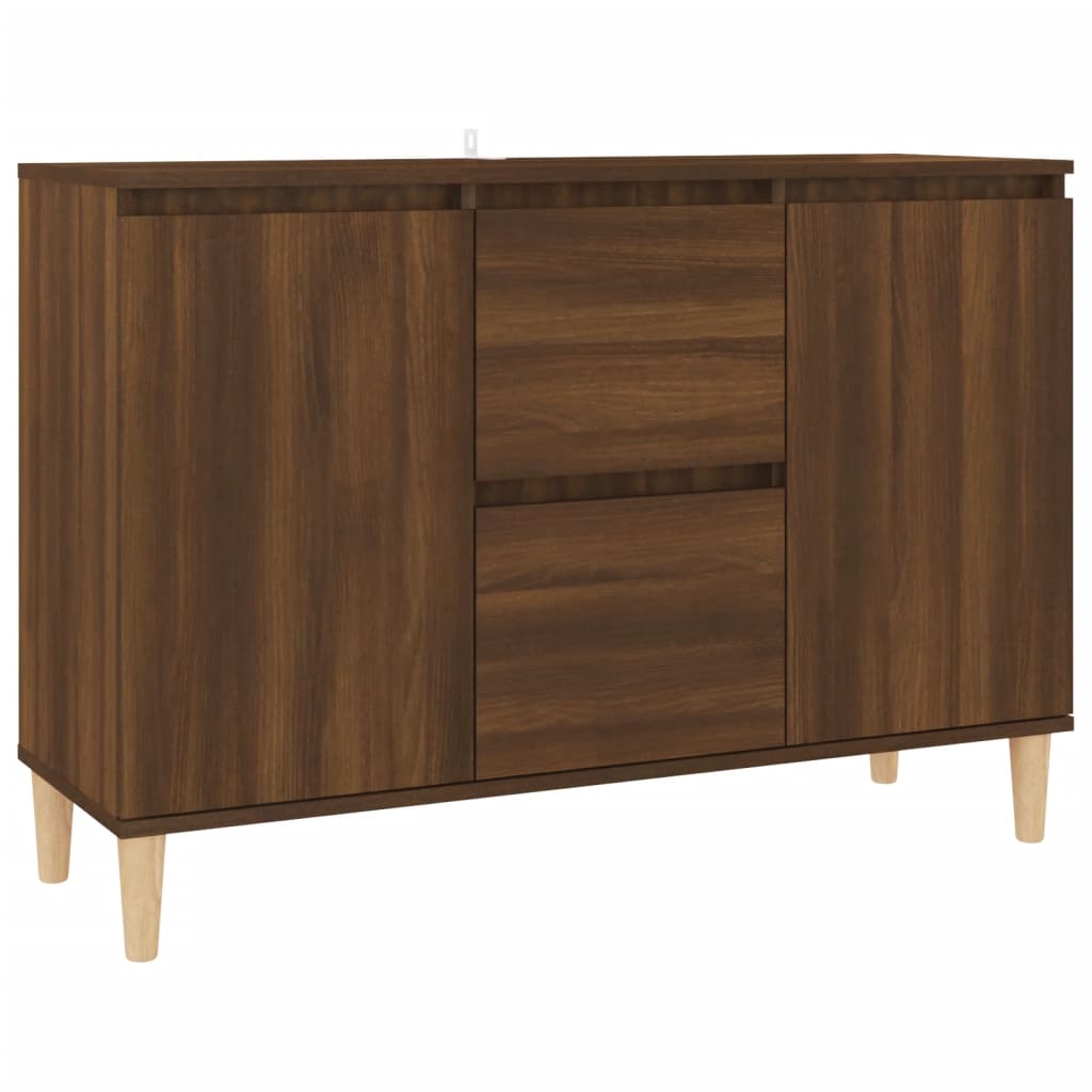 vidaXL Buffet Chêne marron 101x35x70 cm Bois d'ingénierie