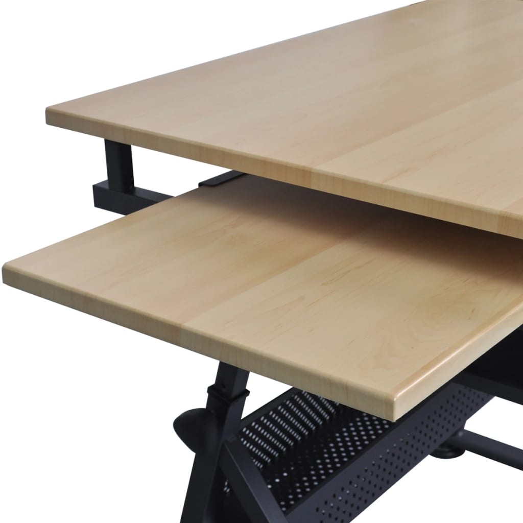 Table à dessin inclinable 2 tiroirs et tabouret pour enfant adulte