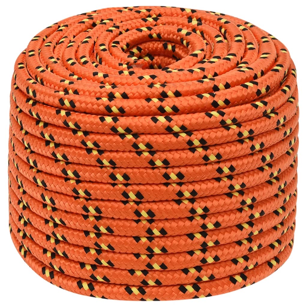 vidaXL Corde de bateau Orange 14 mm 250 m Polypropylène