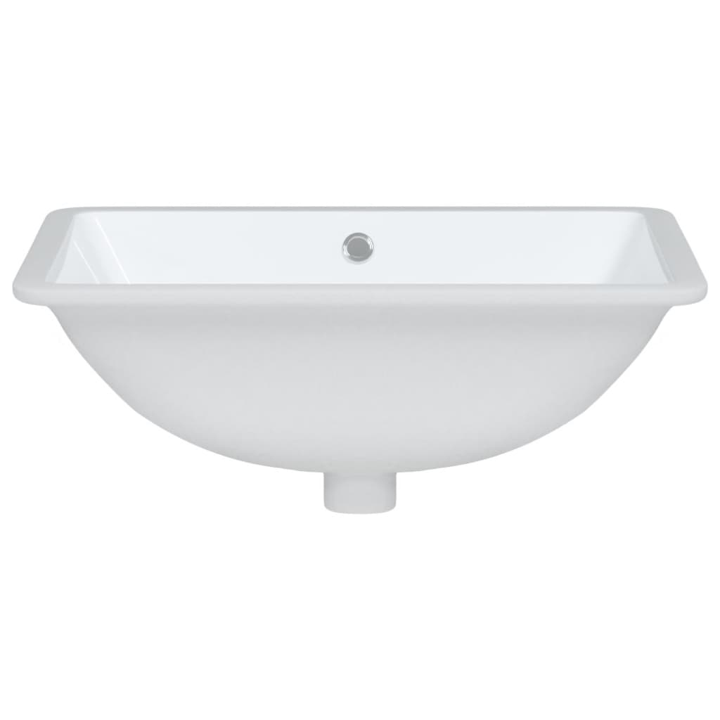 vidaXL Évier salle de bain blanc rectangulaire céramique