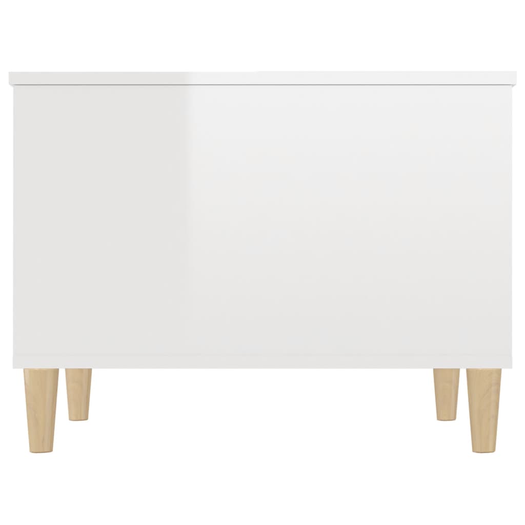 vidaXL Table basse Blanc brillant 60x44,5x45 cm Bois d'ingénierie