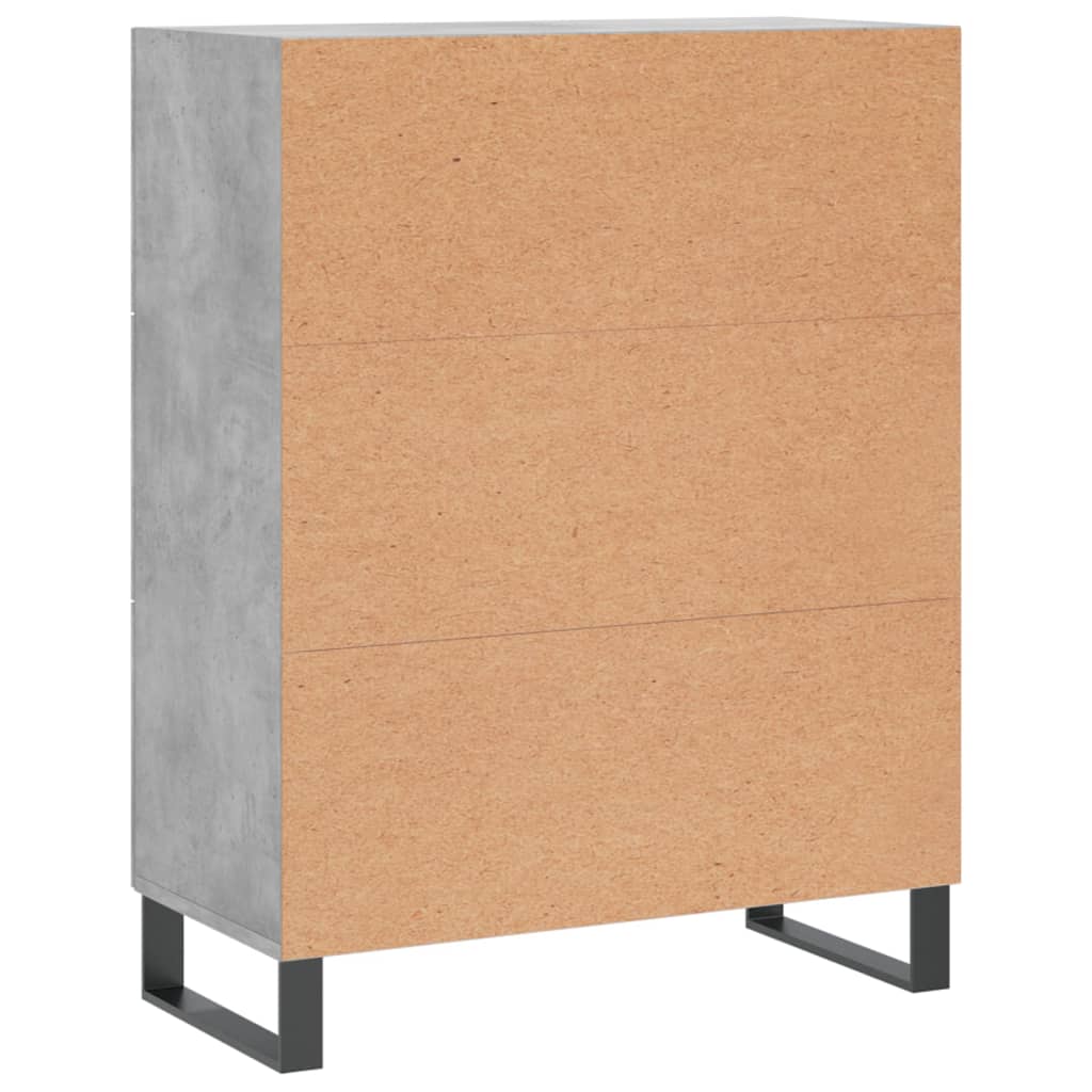 vidaXL Buffet gris béton 69,5x34x90 cm bois d'ingénierie