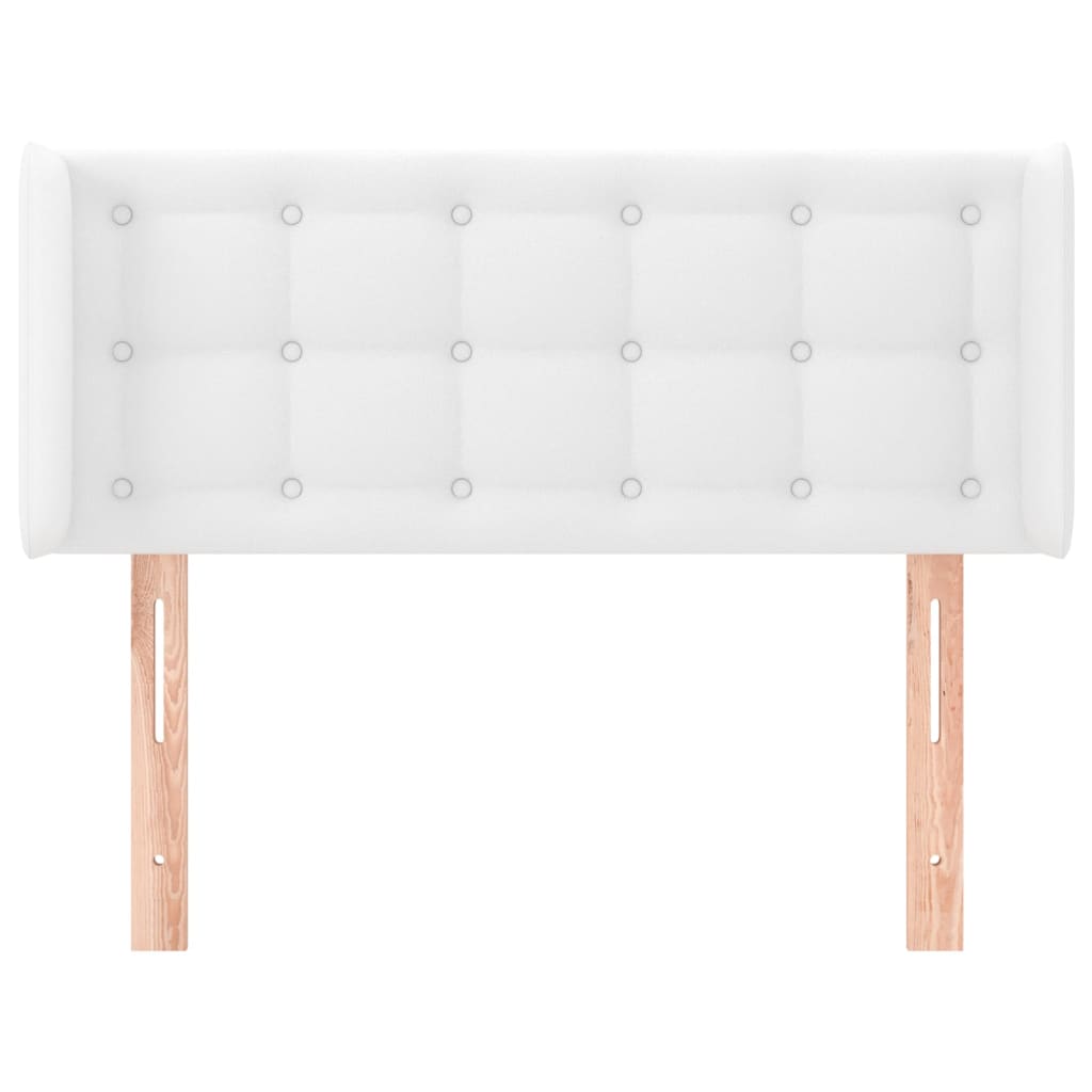 vidaXL Tête de lit avec oreilles Blanc 103x16x78/88 cm Similicuir