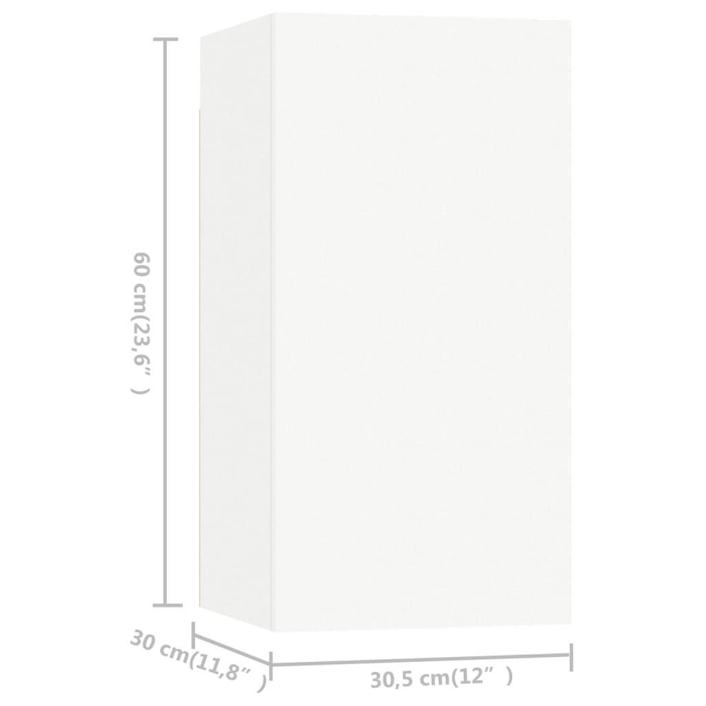 vidaXL Ensemble de meubles TV 4 pcs Blanc Bois d'ingénierie