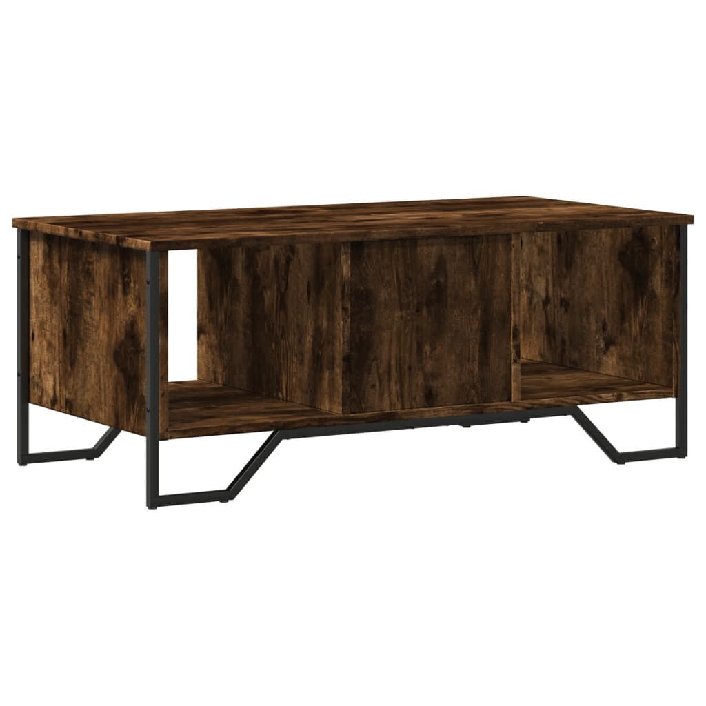 vidaXL Table basse chêne fumé 100x51x40 cm bois d'ingénierie