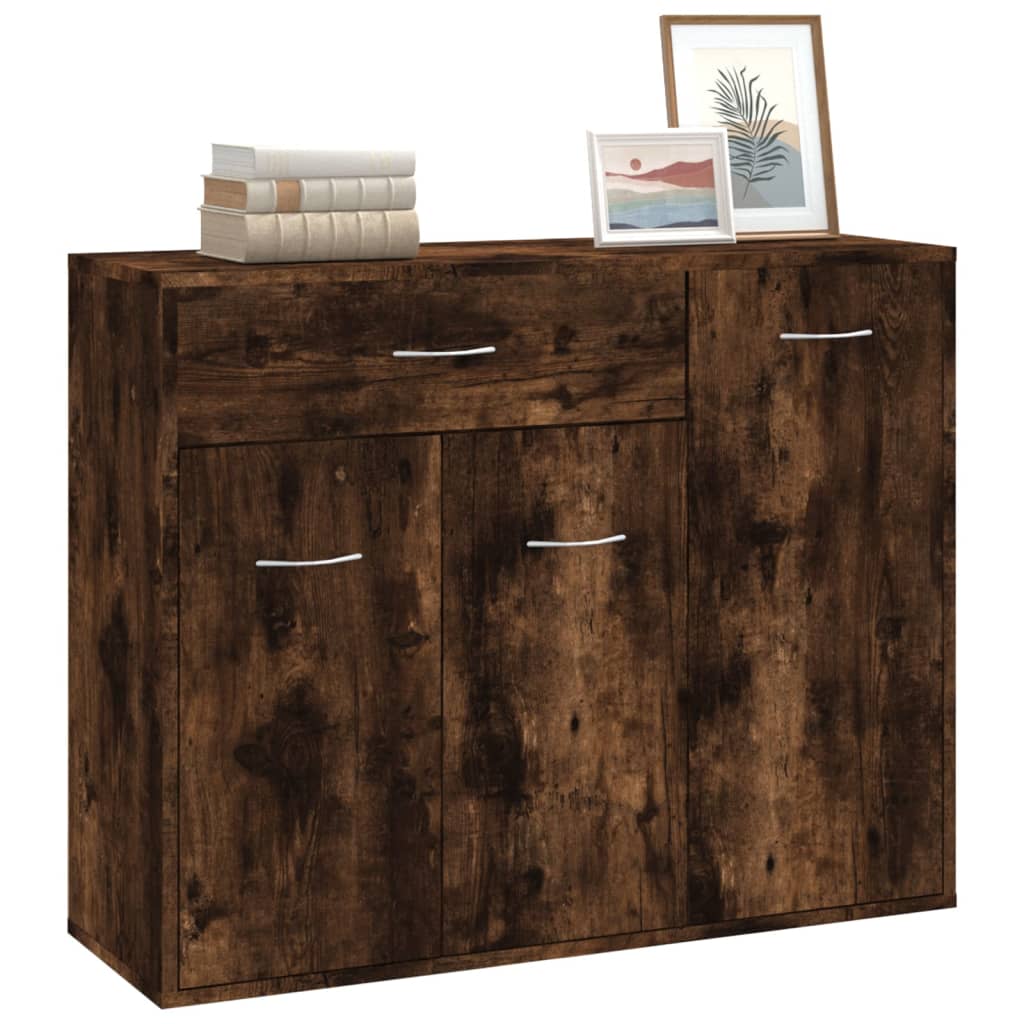 vidaXL Buffet Chêne fumé 88x30x70 cm Bois d'ingénierie