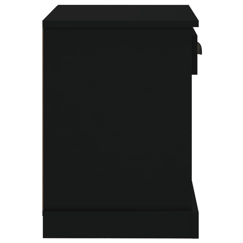 vidaXL Tables de chevet 2 pcs noir 43x36x50 cm
