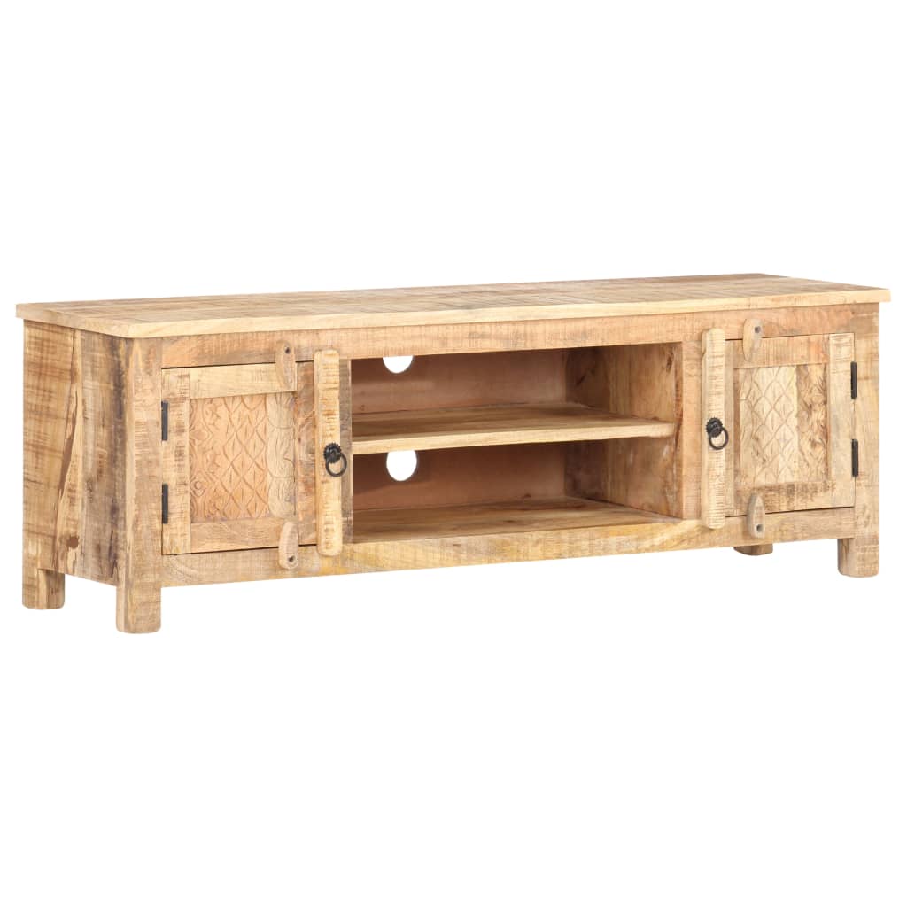 vidaXL Meuble TV 120x30x40 cm Bois de manguier brut