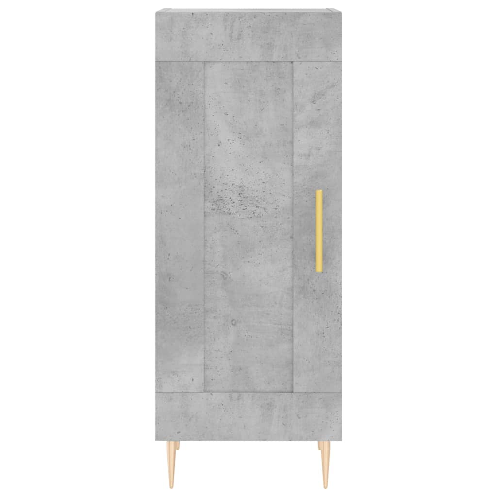 vidaXL Buffet haut Gris béton 34,5x34x180 cm Bois d'ingénierie