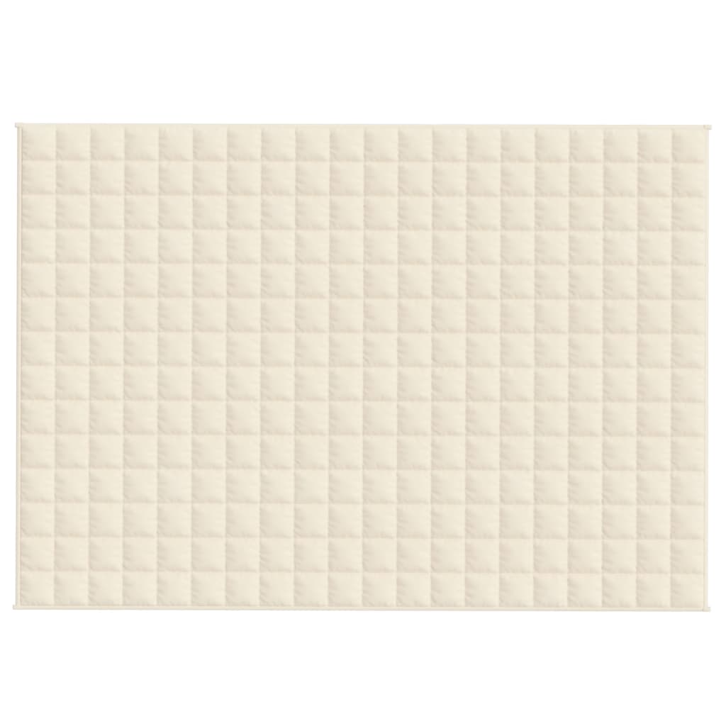 vidaXL Couverture lestée Crème clair 140x200 cm 6 kg Tissu