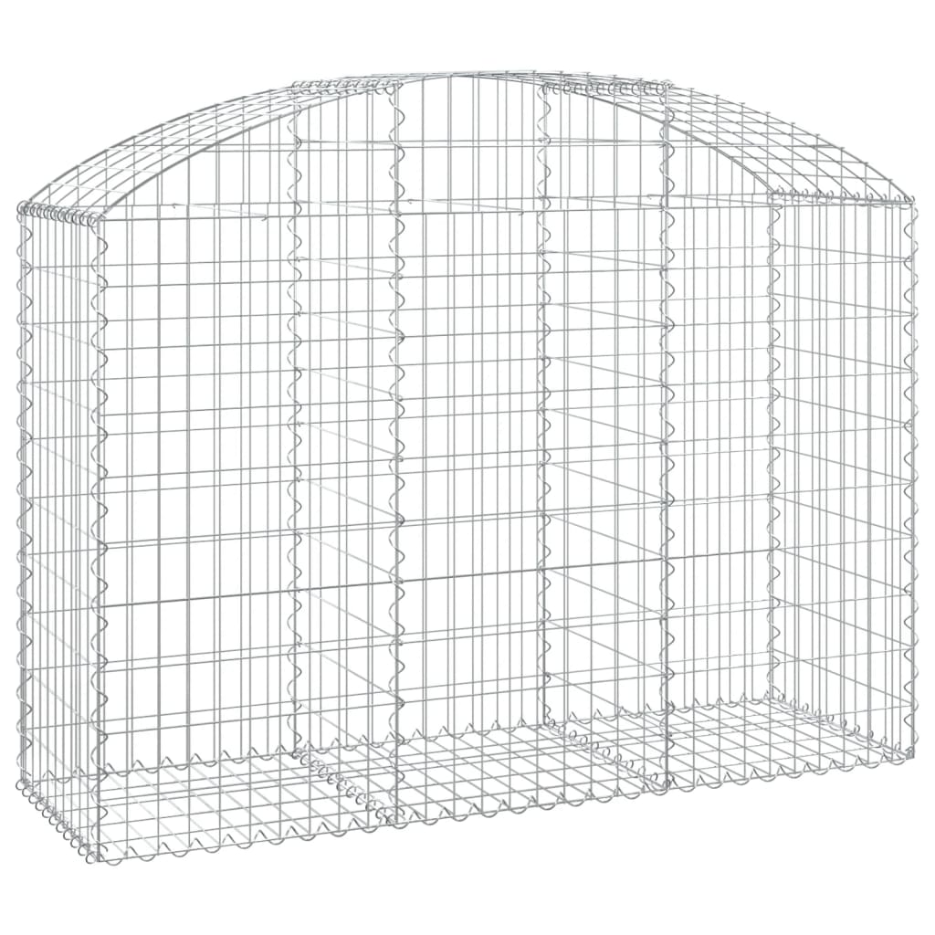 vidaXL Panier de gabions arqué 150x50x100/120 cm Fer galvanisé