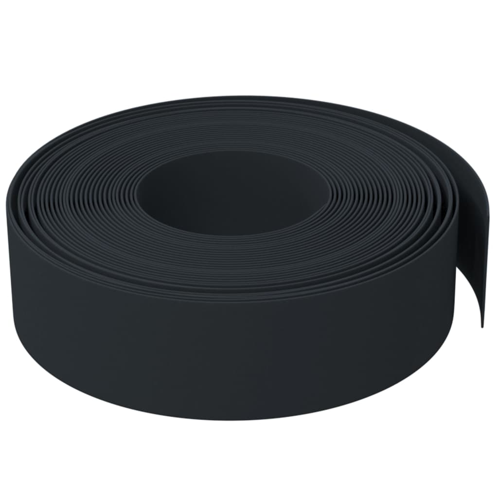 vidaXL Bordure de jardin noir 10 m 15 cm polyéthylène