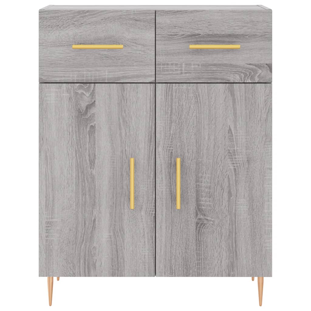 vidaXL Buffet sonoma gris 69,5x34x90 cm bois d'ingénierie