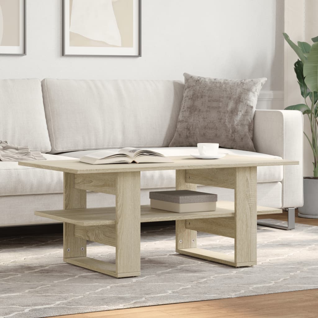 vidaXL Table basse chêne sonoma 102x55x42 cm bois d'ingénierie