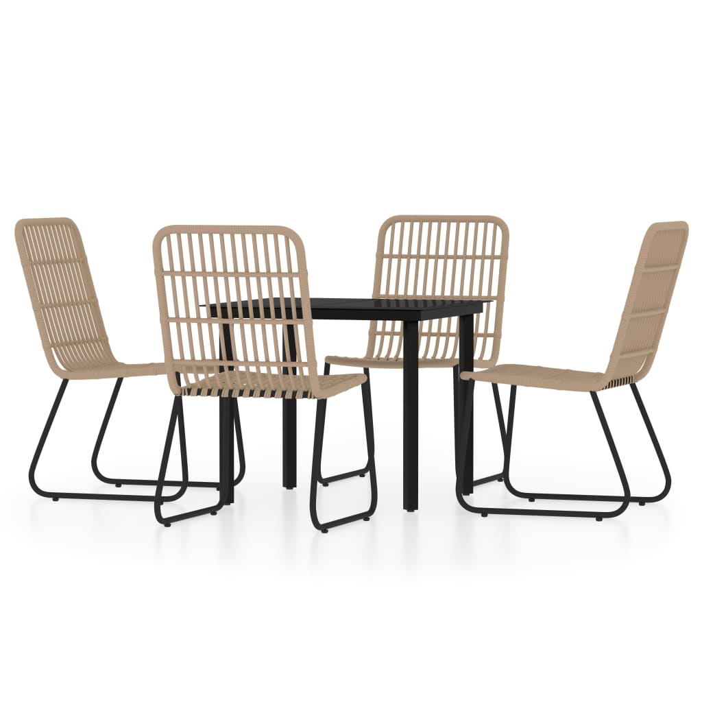 vidaXL Ensemble à manger de jardin 5 pcs Chêne