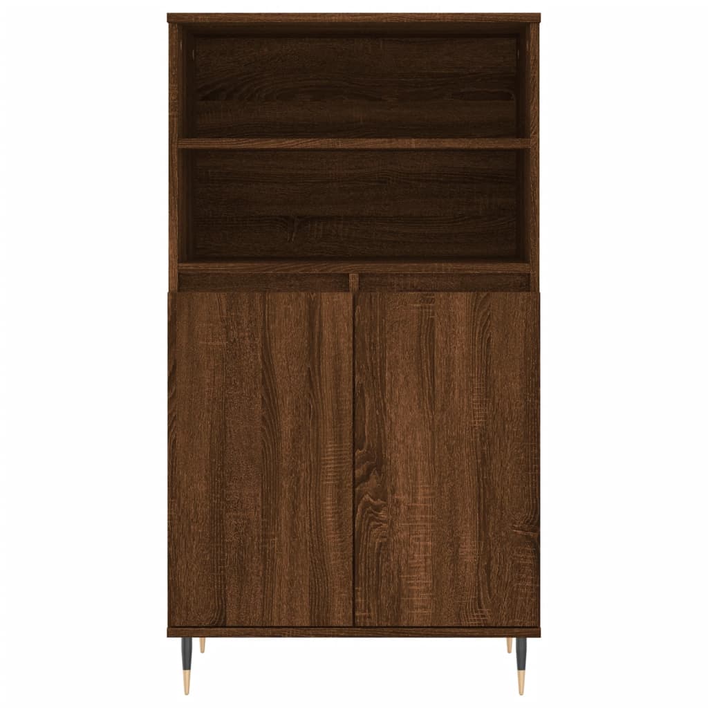 vidaXL Buffet haut Chêne marron 60x36x110 cm Bois d'ingénierie