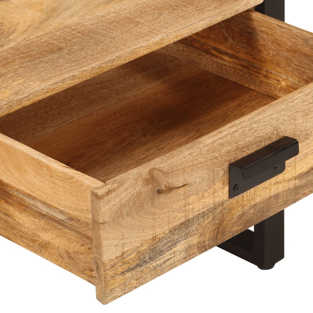 vidaXL Table basse 100x54x40 cm bois de manguier solide et fer