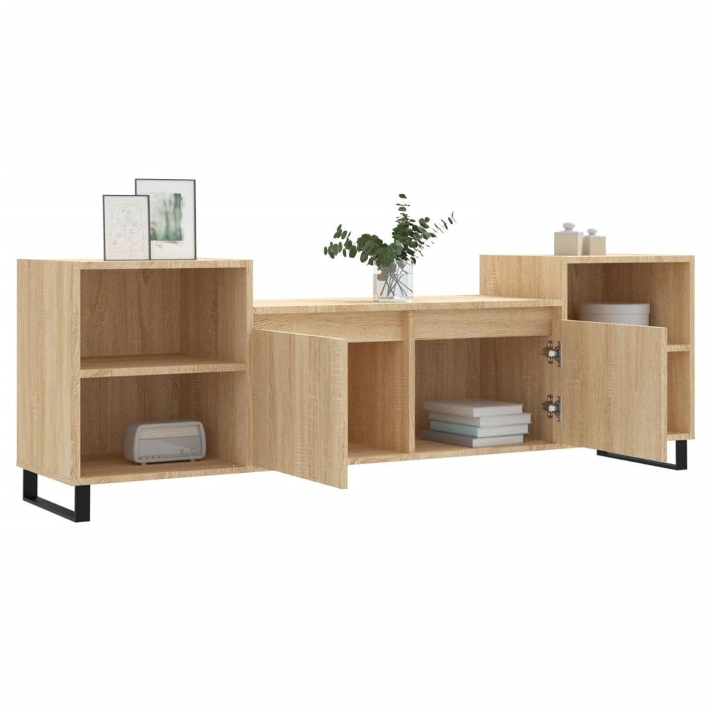 vidaXL Meuble TV Chêne sonoma 160x35x55 cm Bois d'ingénierie