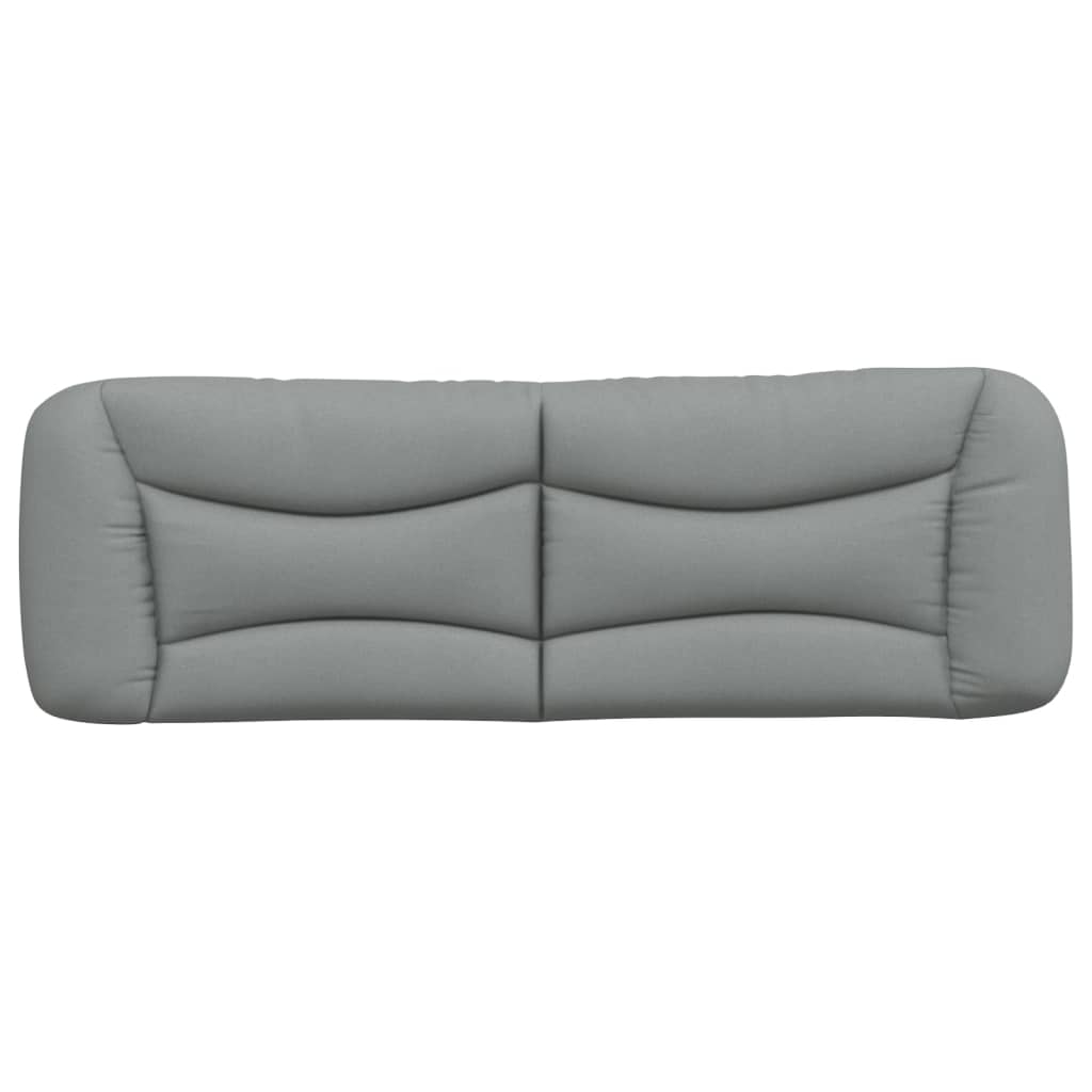 vidaXL Coussin de tête de lit gris clair 160 cm tissu