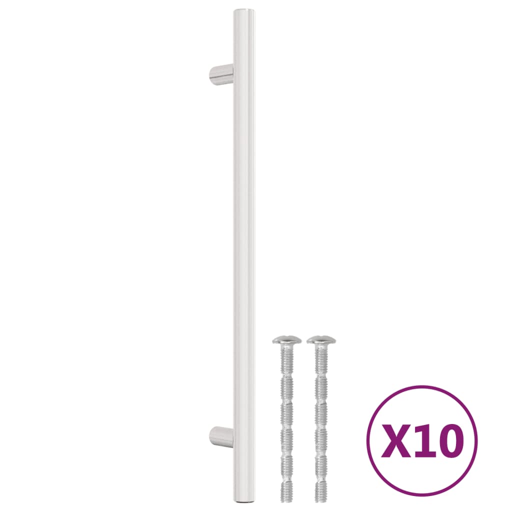 vidaXL Poignées d'armoire 20 pcs argenté 192 mm acier inoxydable