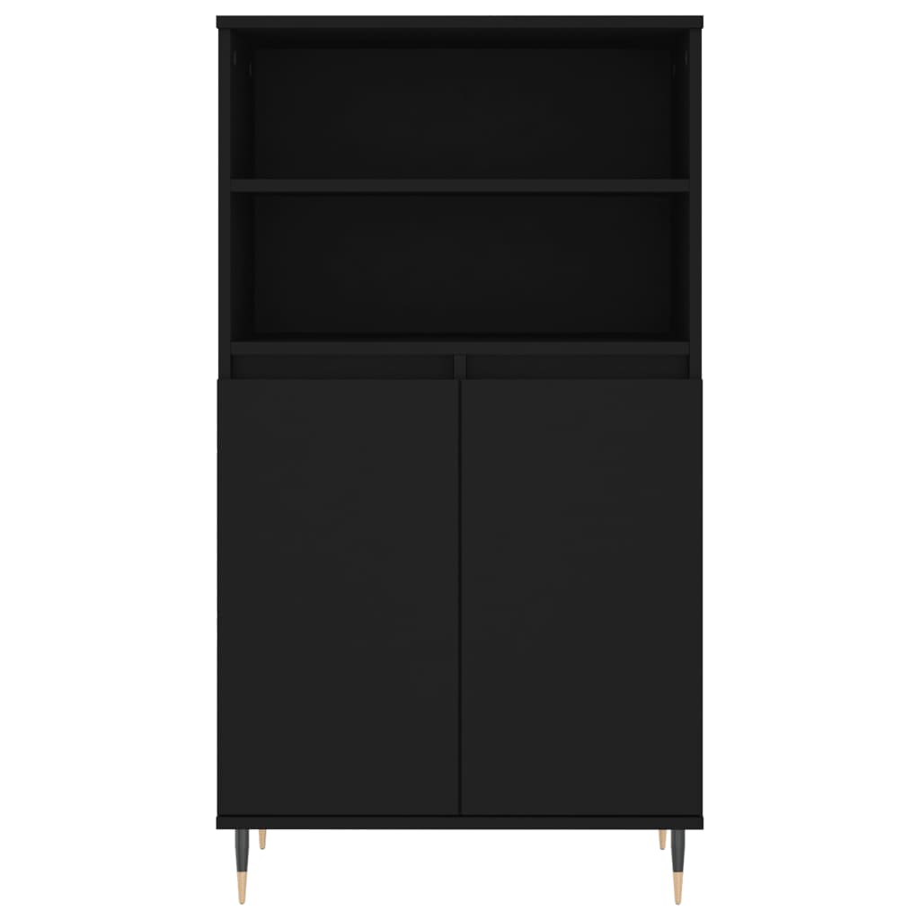 vidaXL Buffet haut Noir 60x36x110 cm Bois d'ingénierie