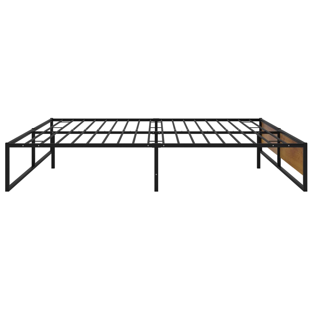 vidaXL Cadre de lit sans matelas noir métal 160x200 cm