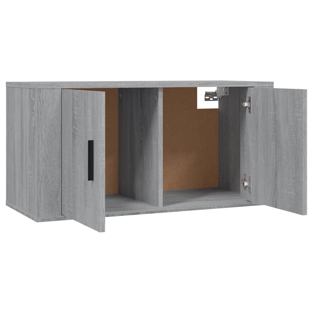 vidaXL Meubles TV muraux 2 pcs sonoma gris 80x34,5x40 cm