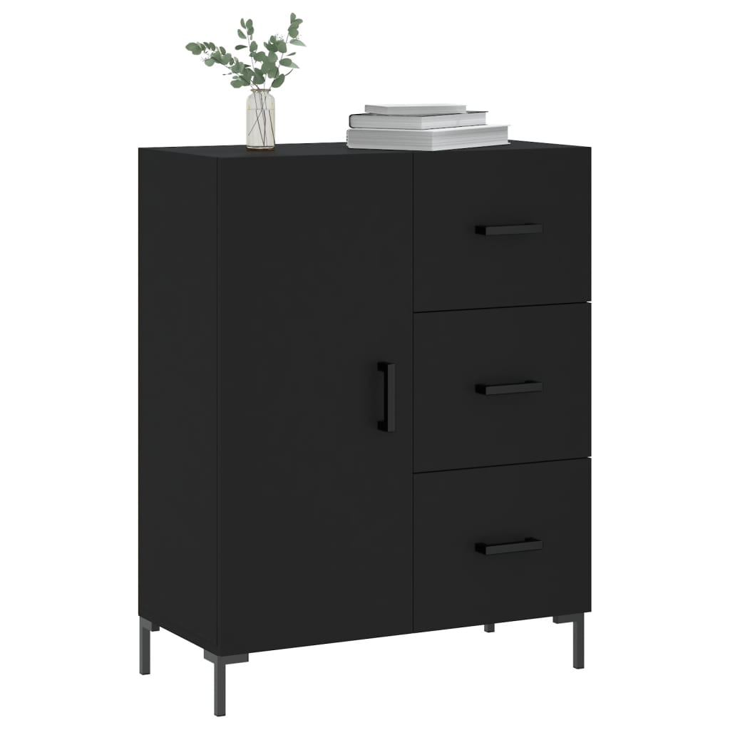 vidaXL Buffet noir 69,5x34x90 cm bois d'ingénierie